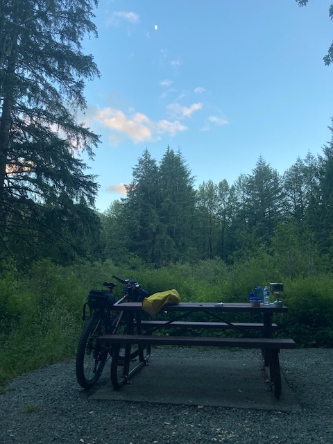 At camp in Stoltz Pool